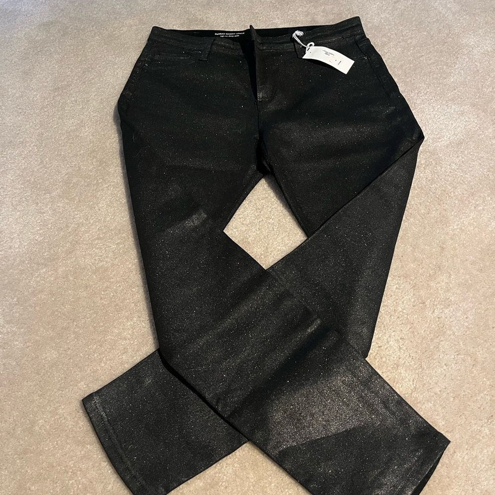 AG Women’s Farrah High Rise Skinny Ankle, LUMINOUS GUNMETAL, Size 32 inseam 28”